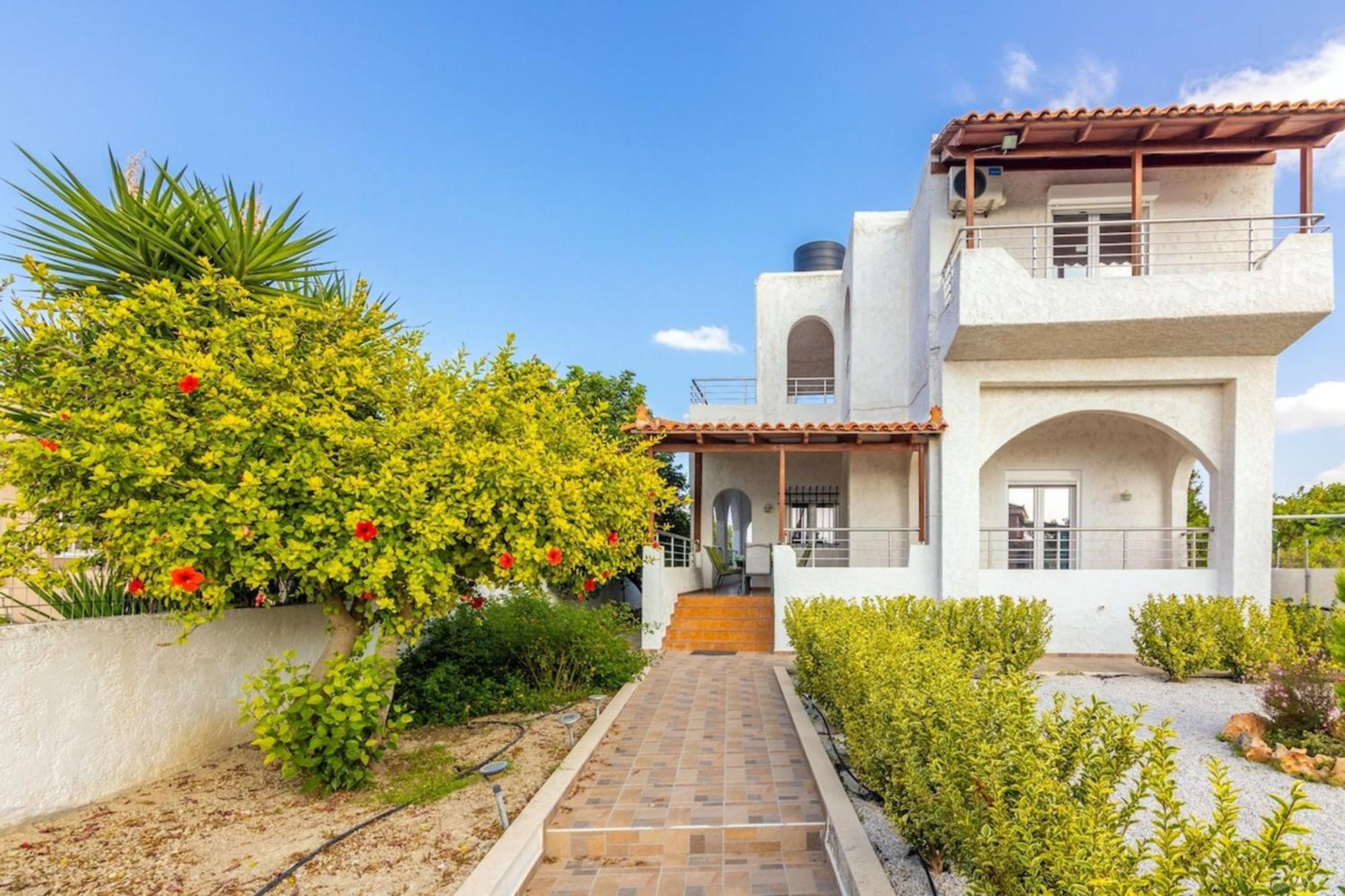 Amazing Villa Chrysanthi With Private Pool In Heraklion Epano Vathia Ngoại thất bức ảnh