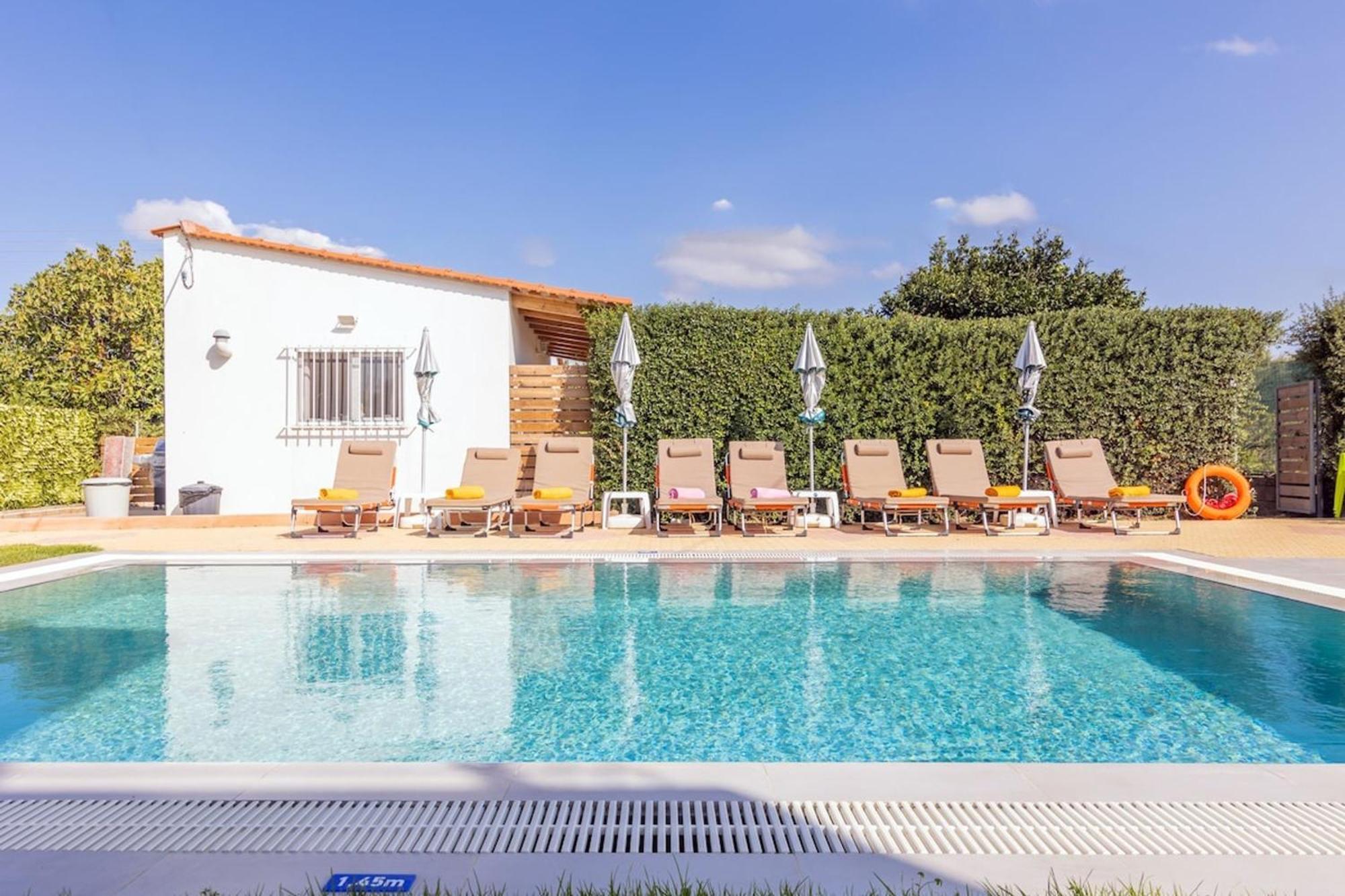 Amazing Villa Chrysanthi With Private Pool In Heraklion Epano Vathia Ngoại thất bức ảnh